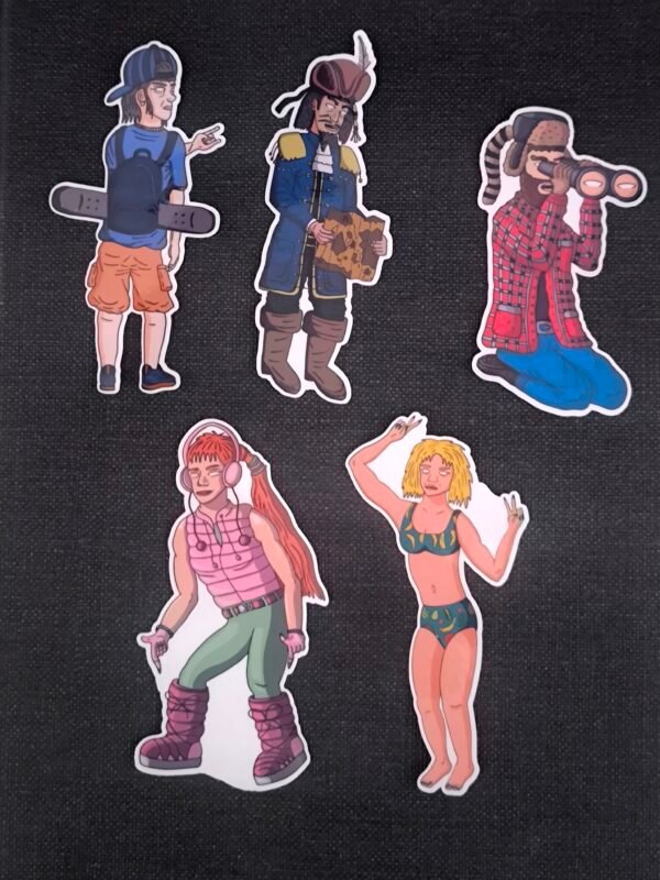 Pack 1 de 5 stickers Inktober