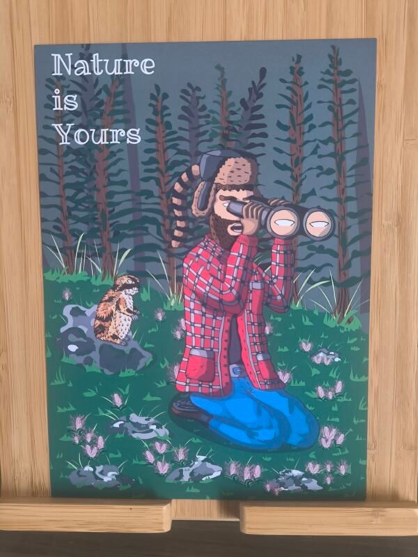 un trappeur au milieu de la foret