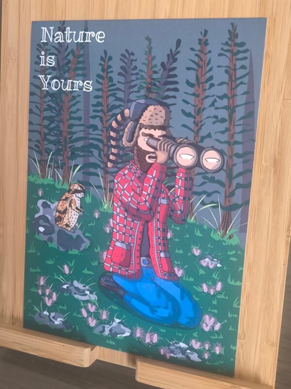 un trappeur au milieu de la foret