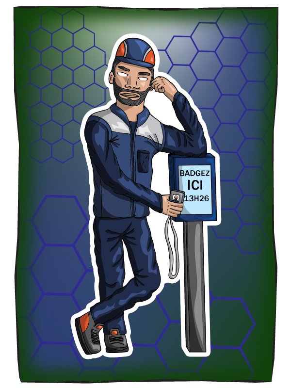 un homme en attente de badger