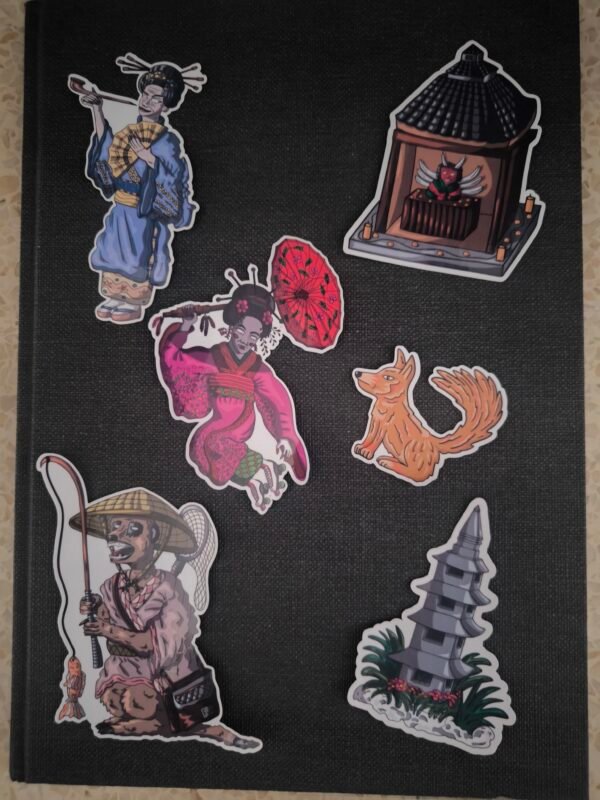 Pack de 6 stickers Geisha grab