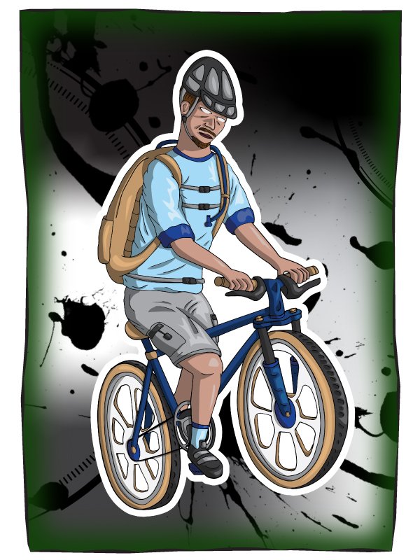 un homme sur un velo